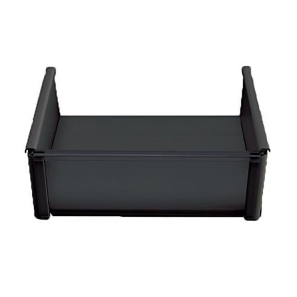Jifram Extrusions Inc Jifram Extrusions 01000866 Plastic Basket with Transparent Front; Black - 8 x 20 in. 1000866